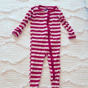Kickee Pants onesie (18-24 months) - Candy Cane Stripes
